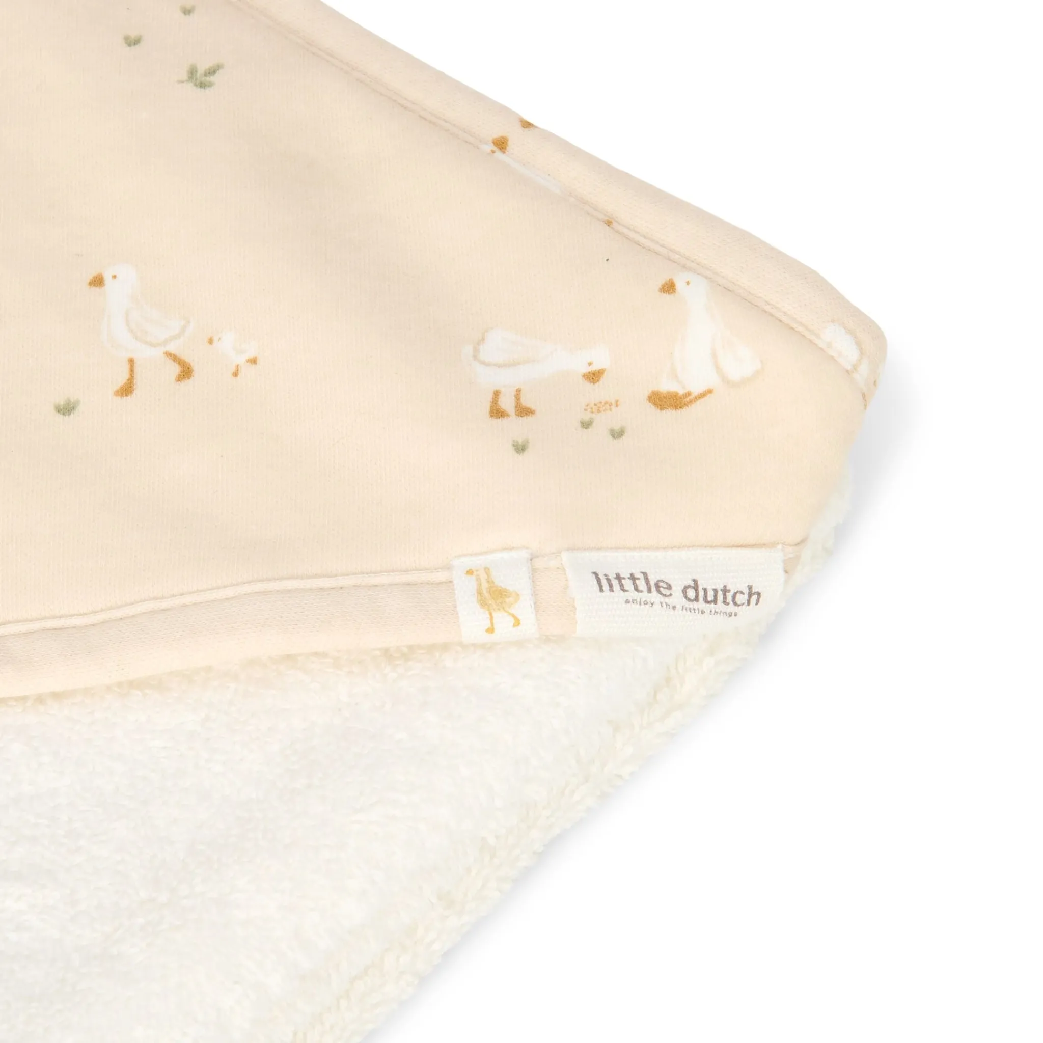 Little Dutch Bath cape - White - 75 x 75 - Newborn Naturals - Little Goose Discount