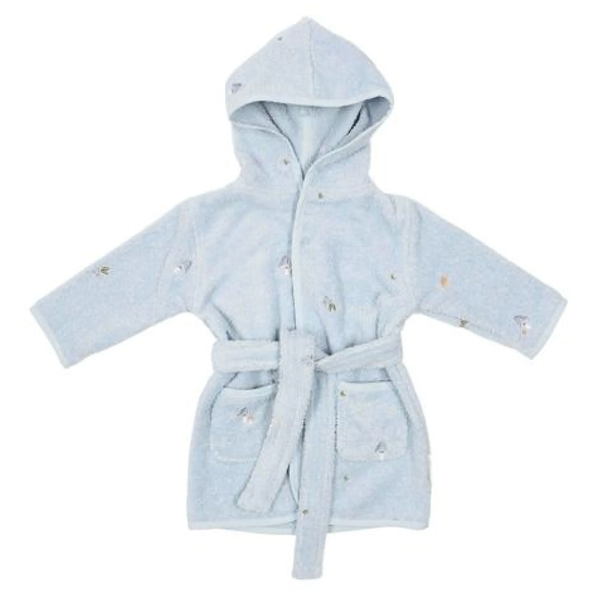 Little Dutch B2C Bathrobe - Blue - Forest Friends Clearance