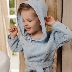 Little Dutch B2C Bathrobe - Blue - Forest Friends Clearance