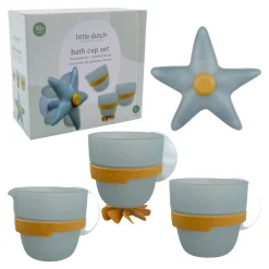 Little Dutch Bath wall cups - blue - Essentials Hot