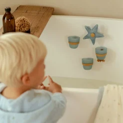 Little Dutch Bath wall cups - blue - Essentials Hot