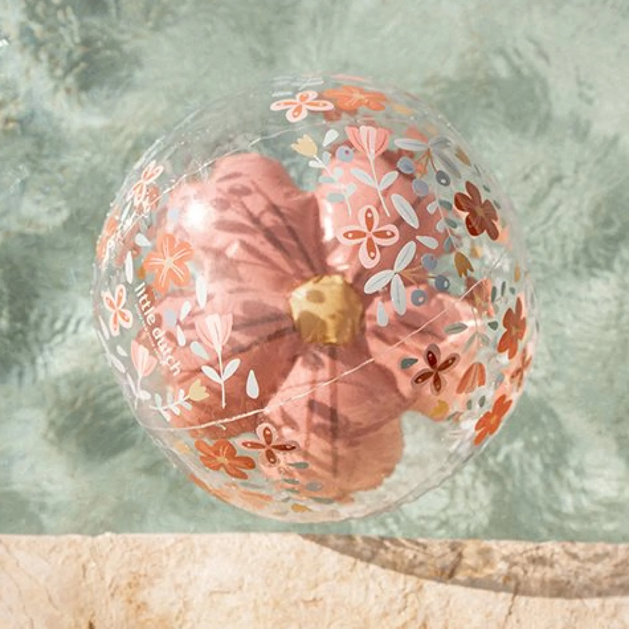 Little Dutch Beach Ball 3D Figure Pink Flowers Discount