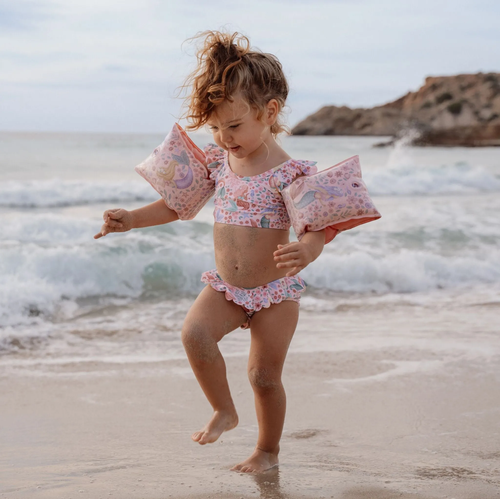 Little Dutch Bikini - Pink - Mermaid print New