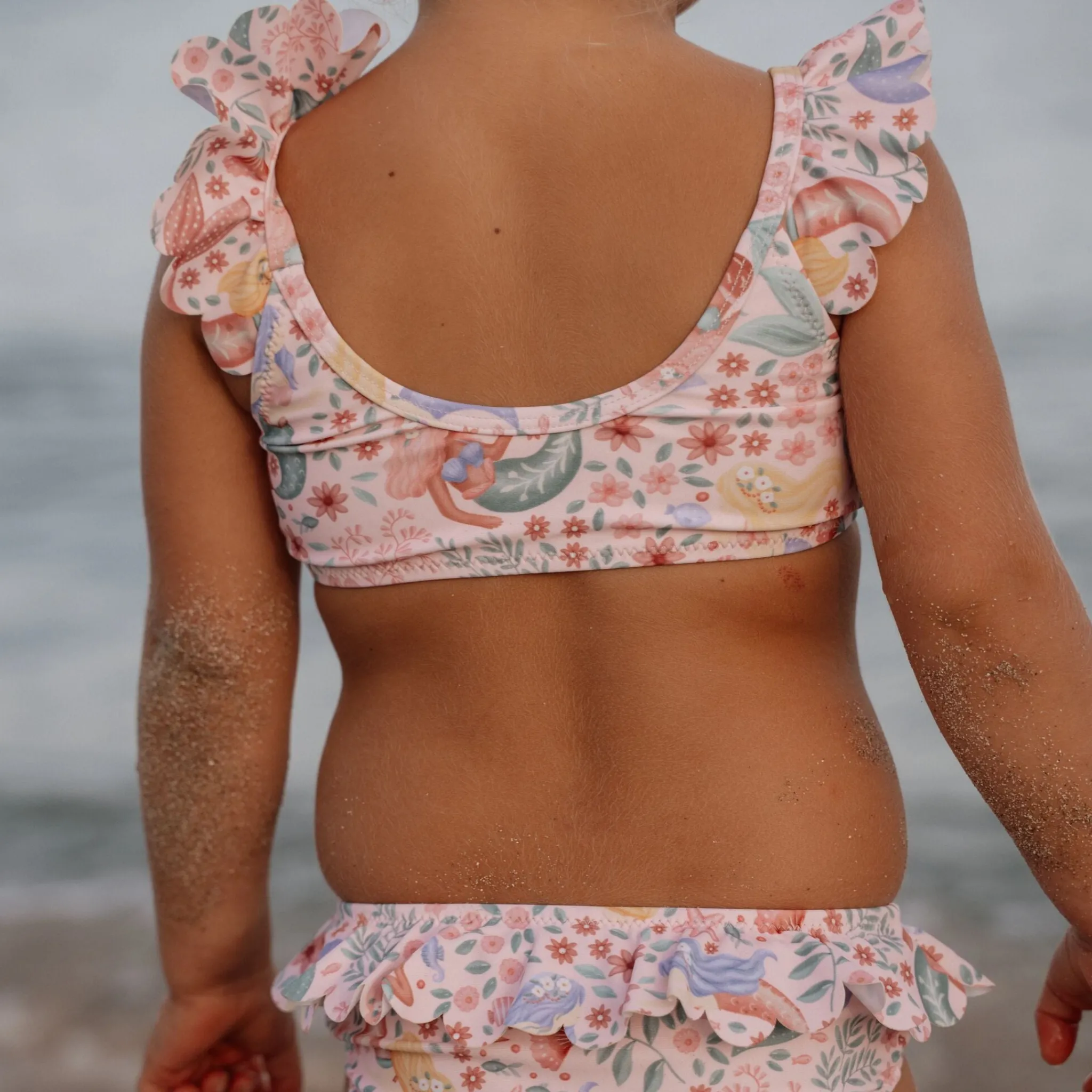 Little Dutch Bikini - Pink - Mermaid print New