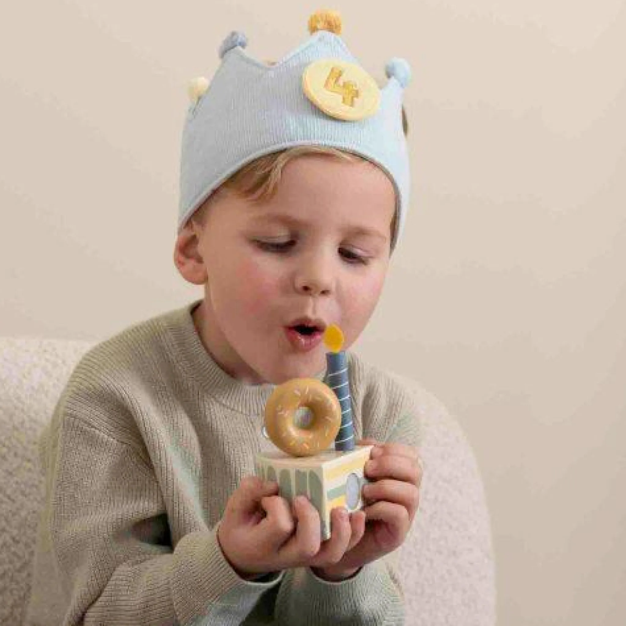 Little Dutch Birthday crown - blue Clearance