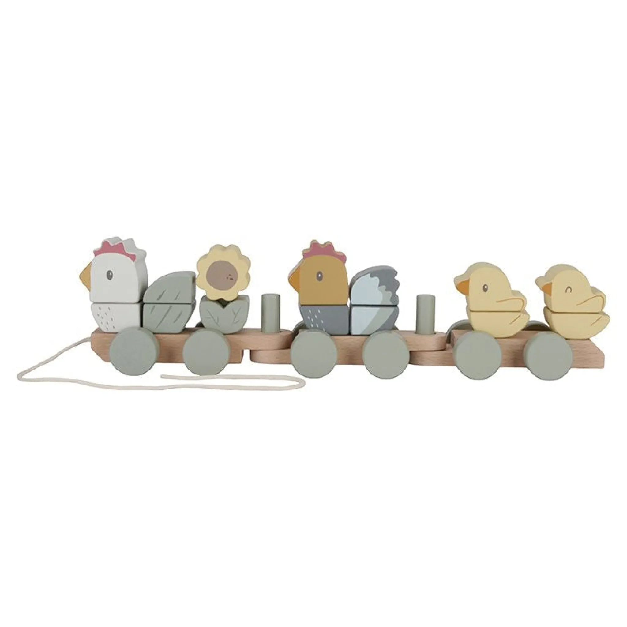 Little Dutch Block train chicken Little Farm Hot