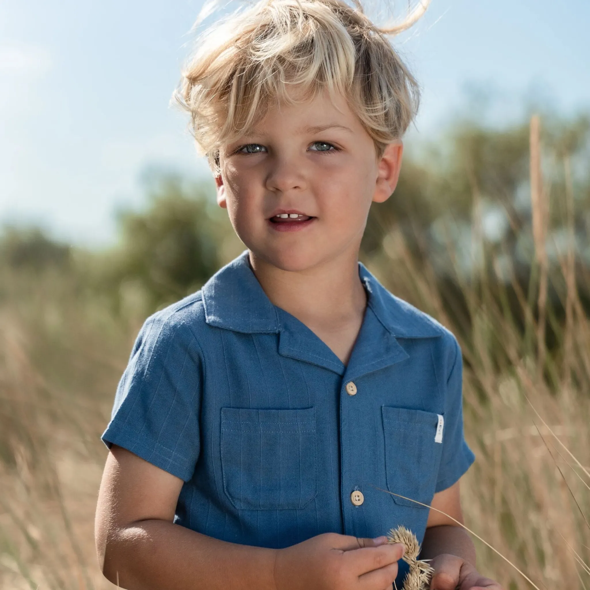 Little Dutch Blouse - Short sleeve - Blue Best