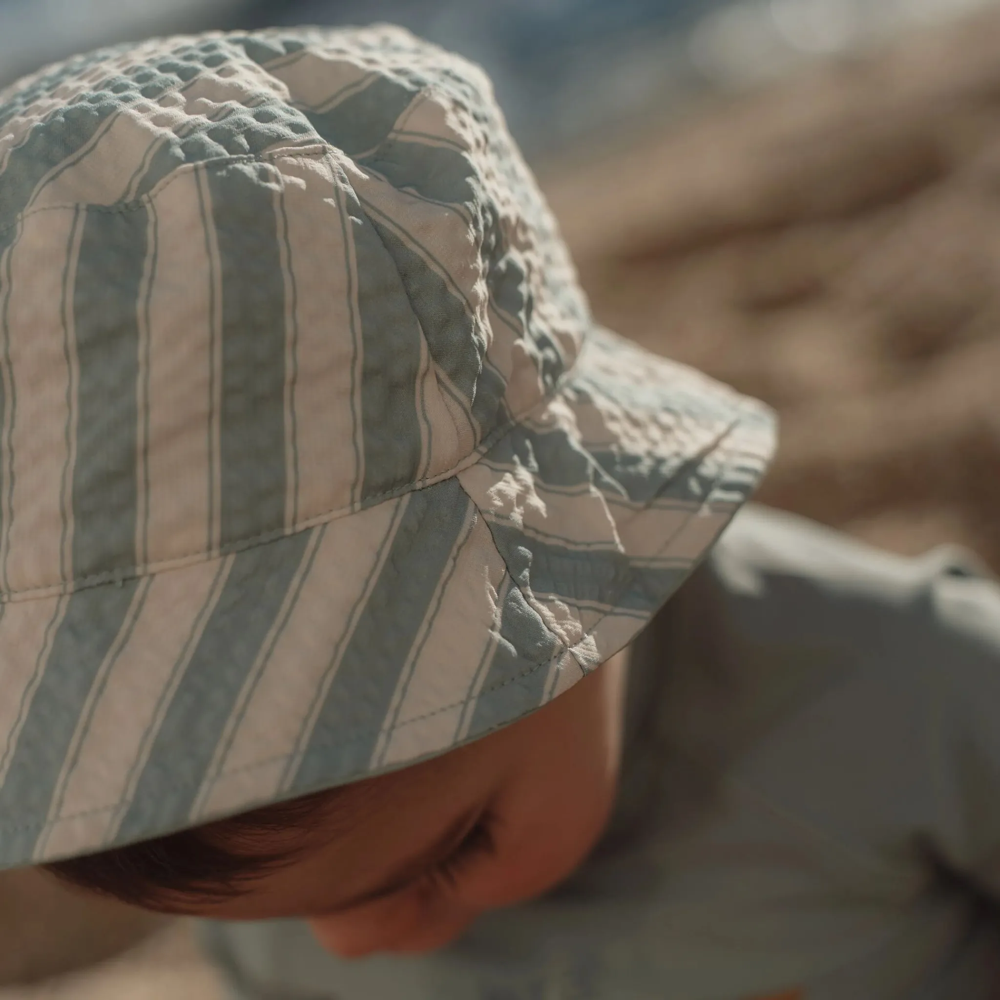 Little Dutch Bucket hat - Green - Ocean Surf Stripes