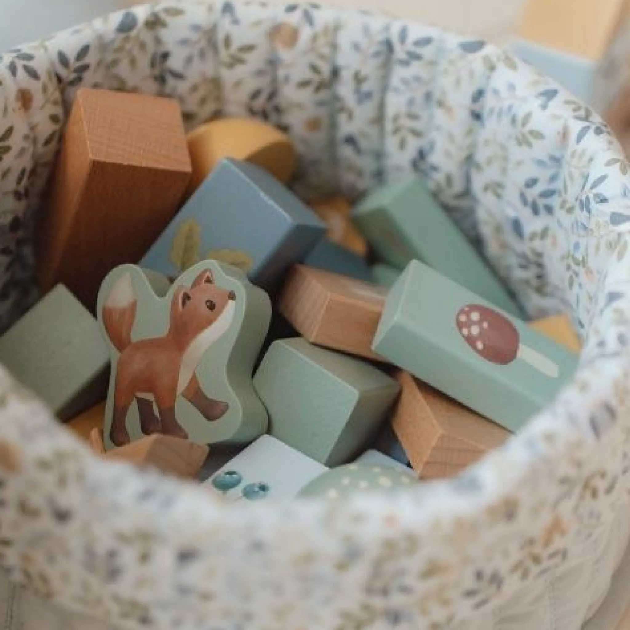 Little Dutch Building blocks - Blue - Forest Friends Hot