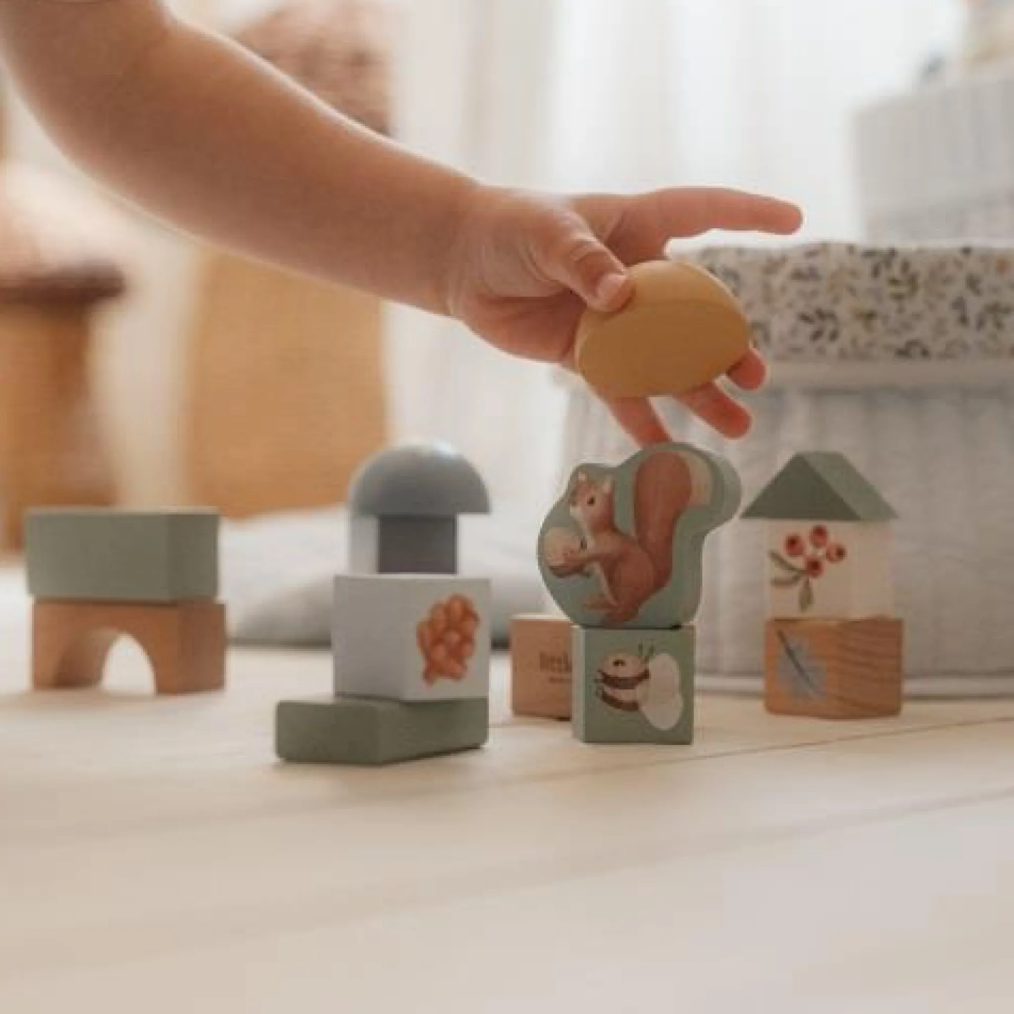 Little Dutch Building blocks - Blue - Forest Friends Hot