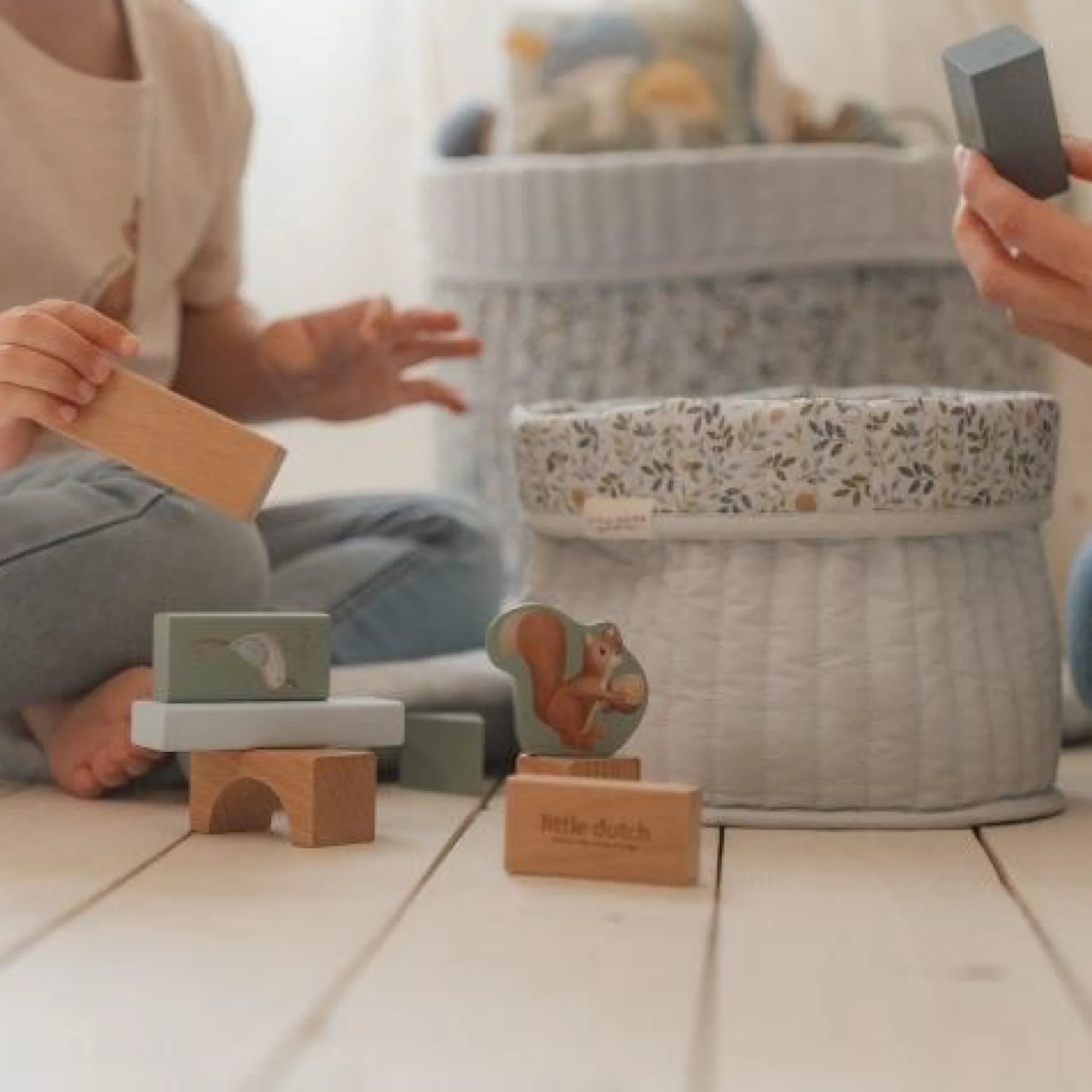 Little Dutch Building blocks - Blue - Forest Friends Hot
