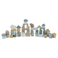 Little Dutch Building blocks - Blue - Forest Friends Hot