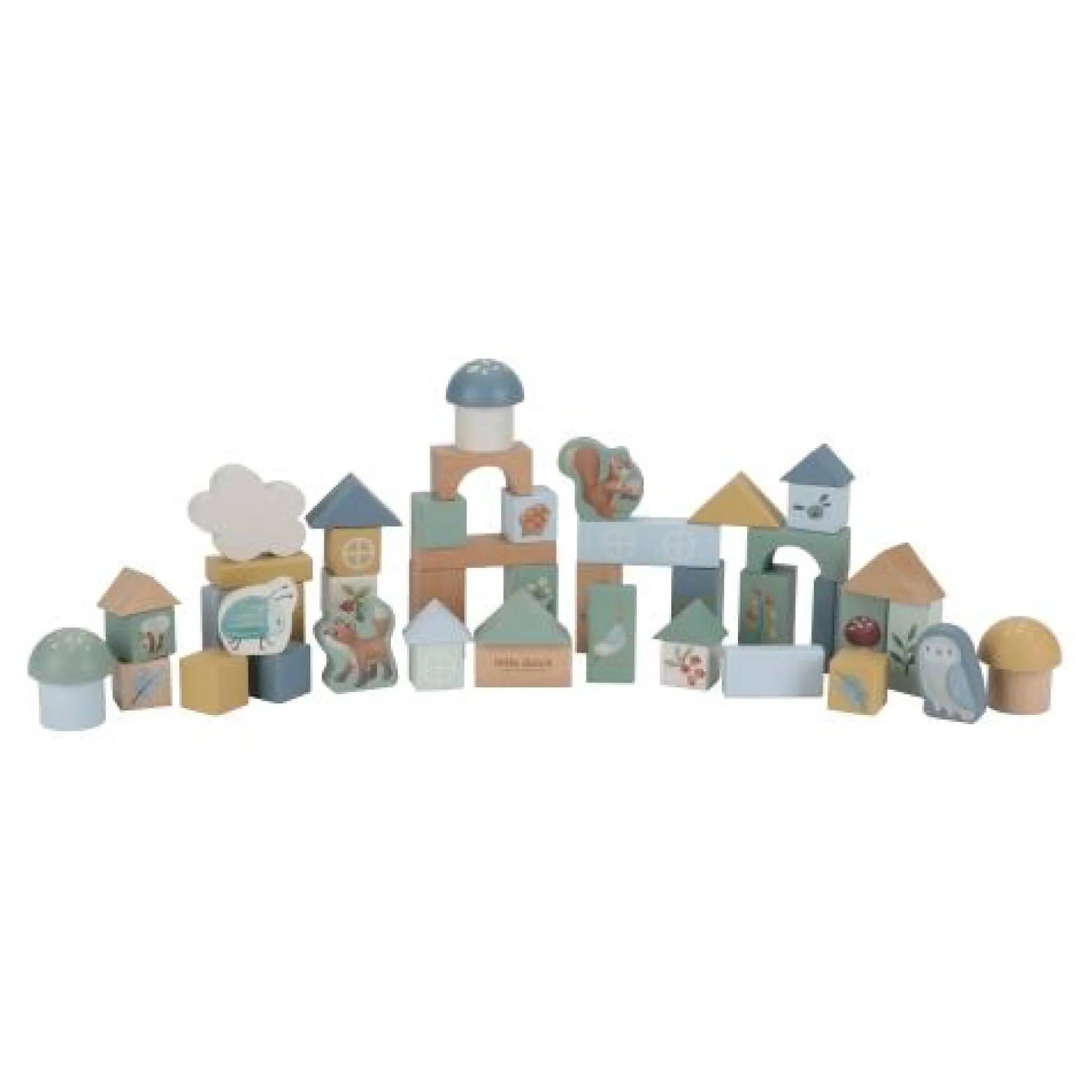 Little Dutch Building blocks - Blue - Forest Friends Hot