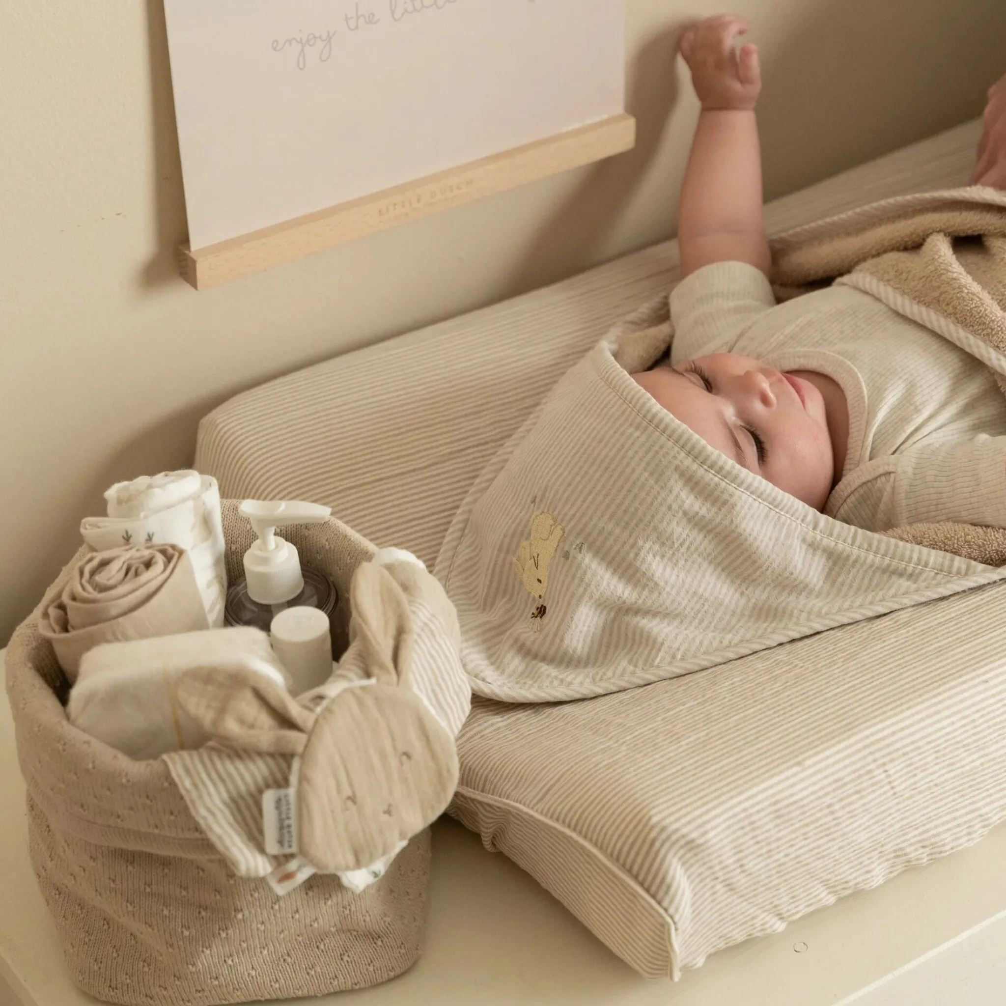 Little Dutch Changing pad cover - Beige - Essentials Online