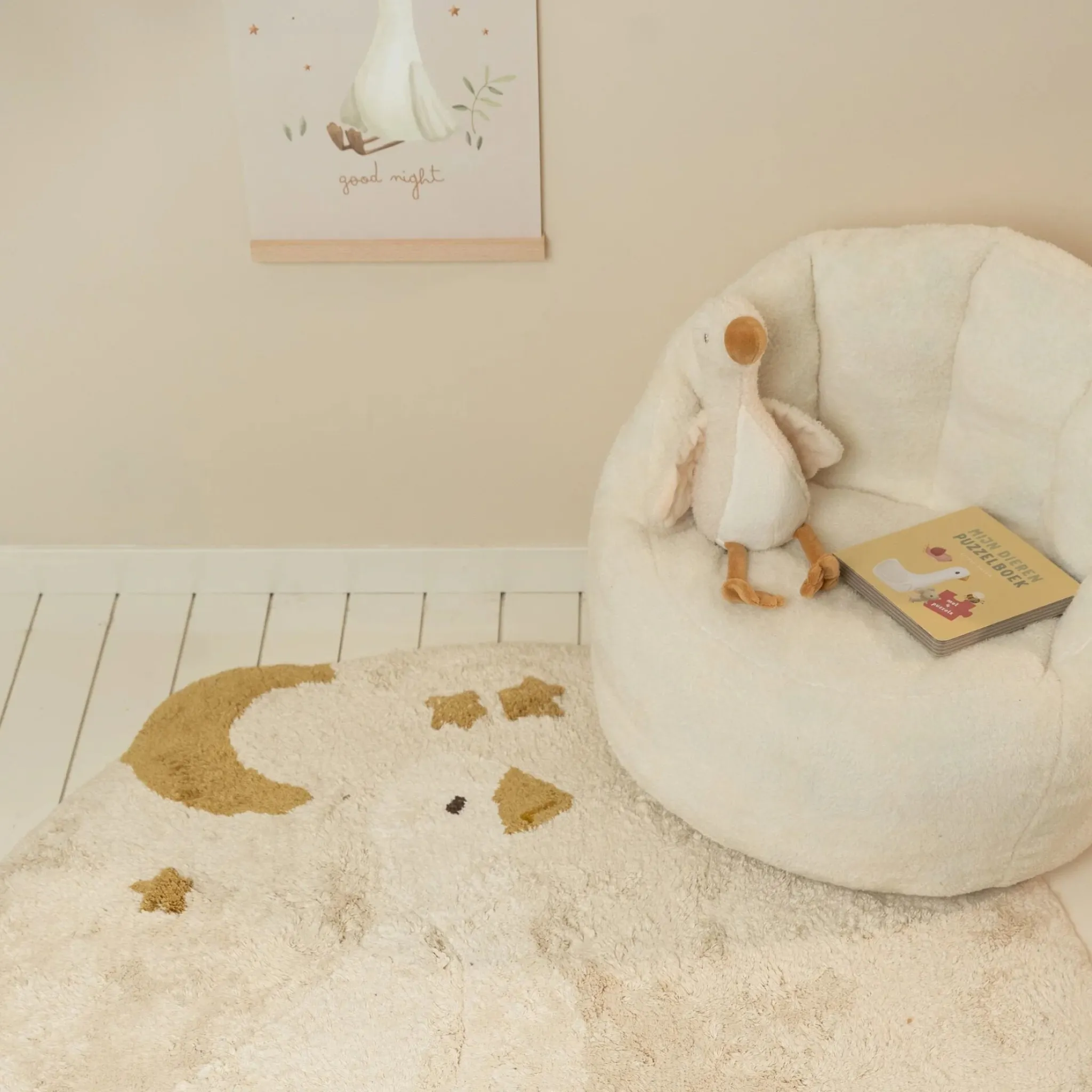 Little Dutch Children's Armchair Teddy - White
