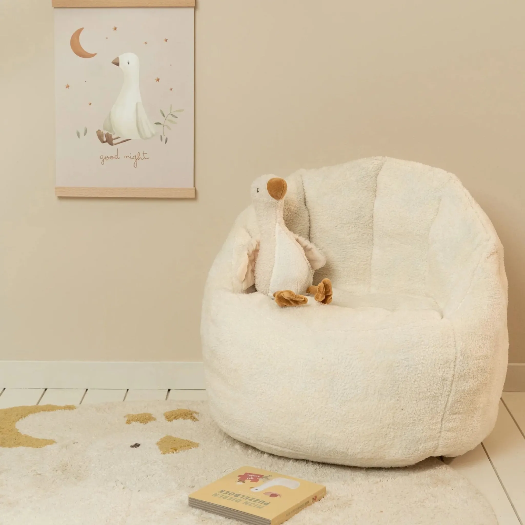 Little Dutch Children's Armchair Teddy - White