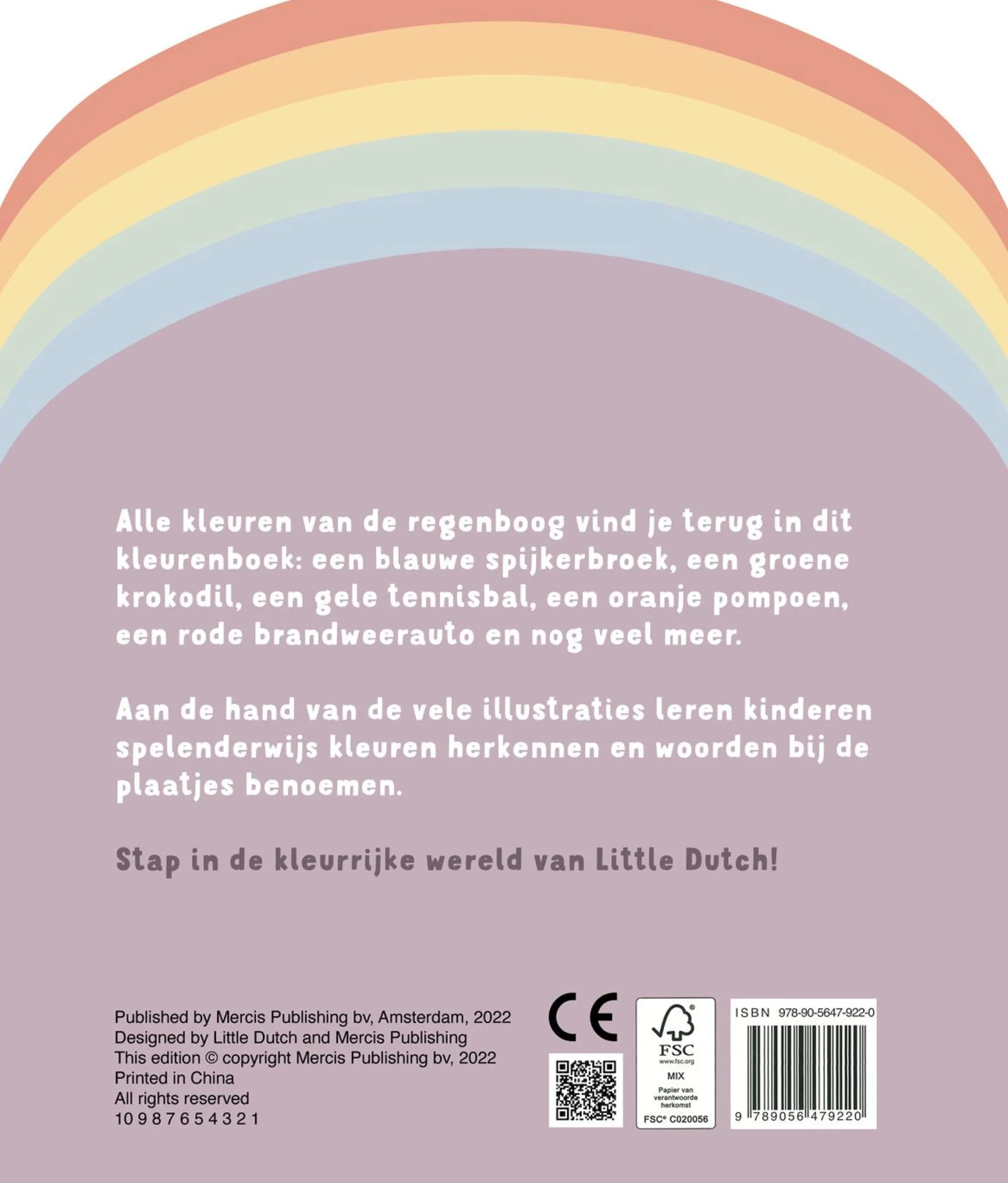 Little Dutch Children's Book Rainbow Coloring Book - NL Discount