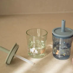 Little Dutch Children's glass 250 ml With Straw Little Farm Best