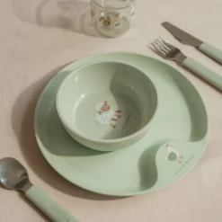 Little Dutch Children's plate - Green - Little Farm Clearance