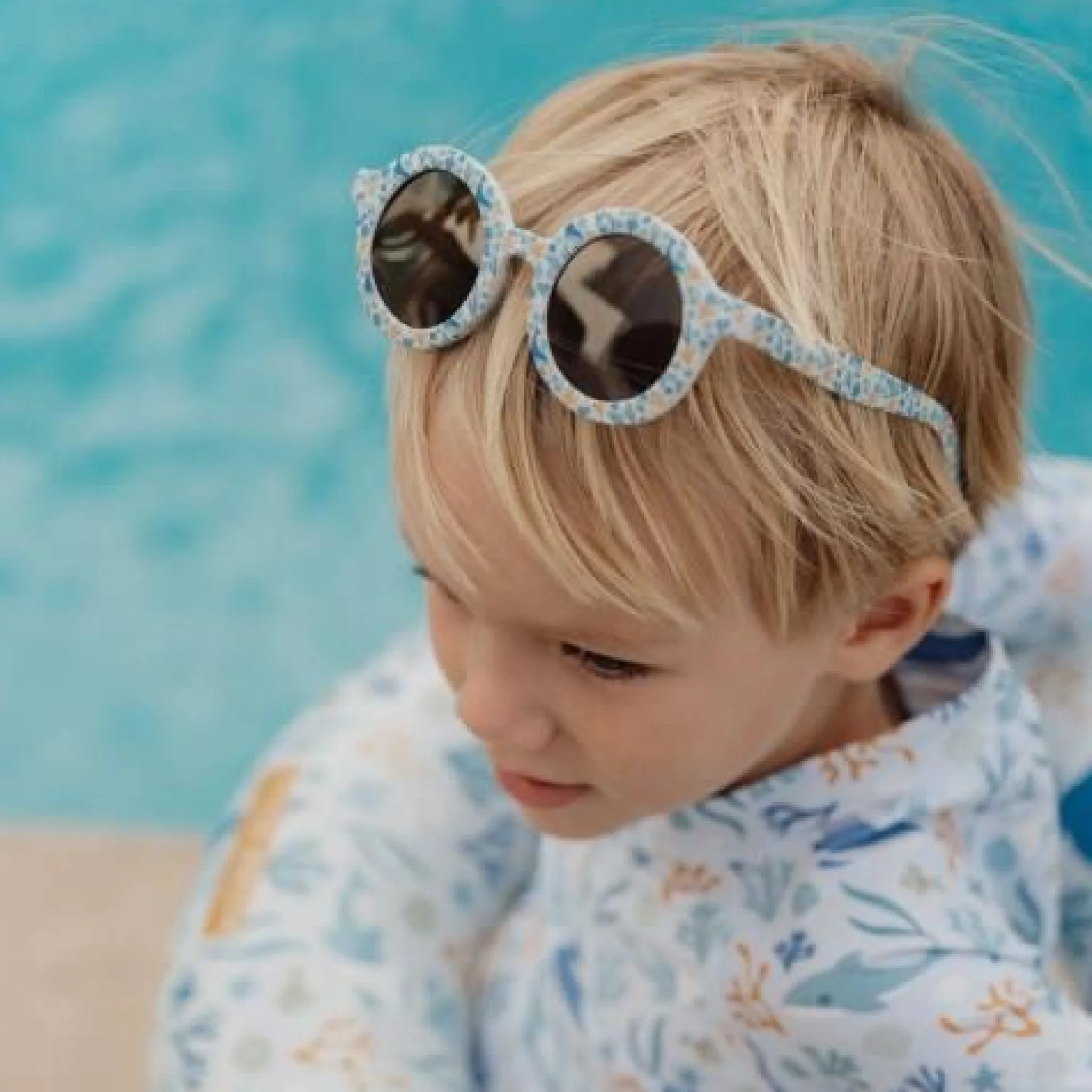 Little Dutch Children's sunglasses Round Ocean Dreams Blue New