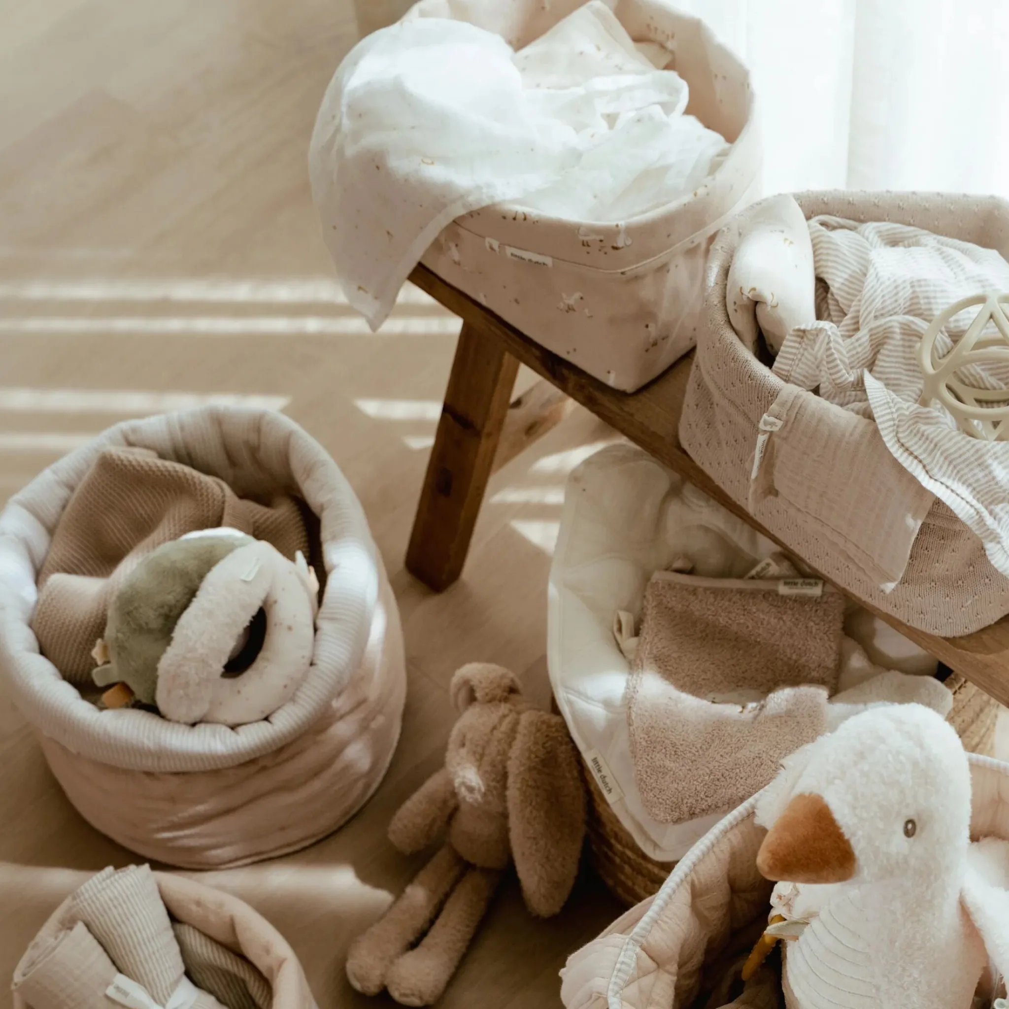 Little Dutch Commodity basket large - White - Newborn Naturals - Little Goose Sale