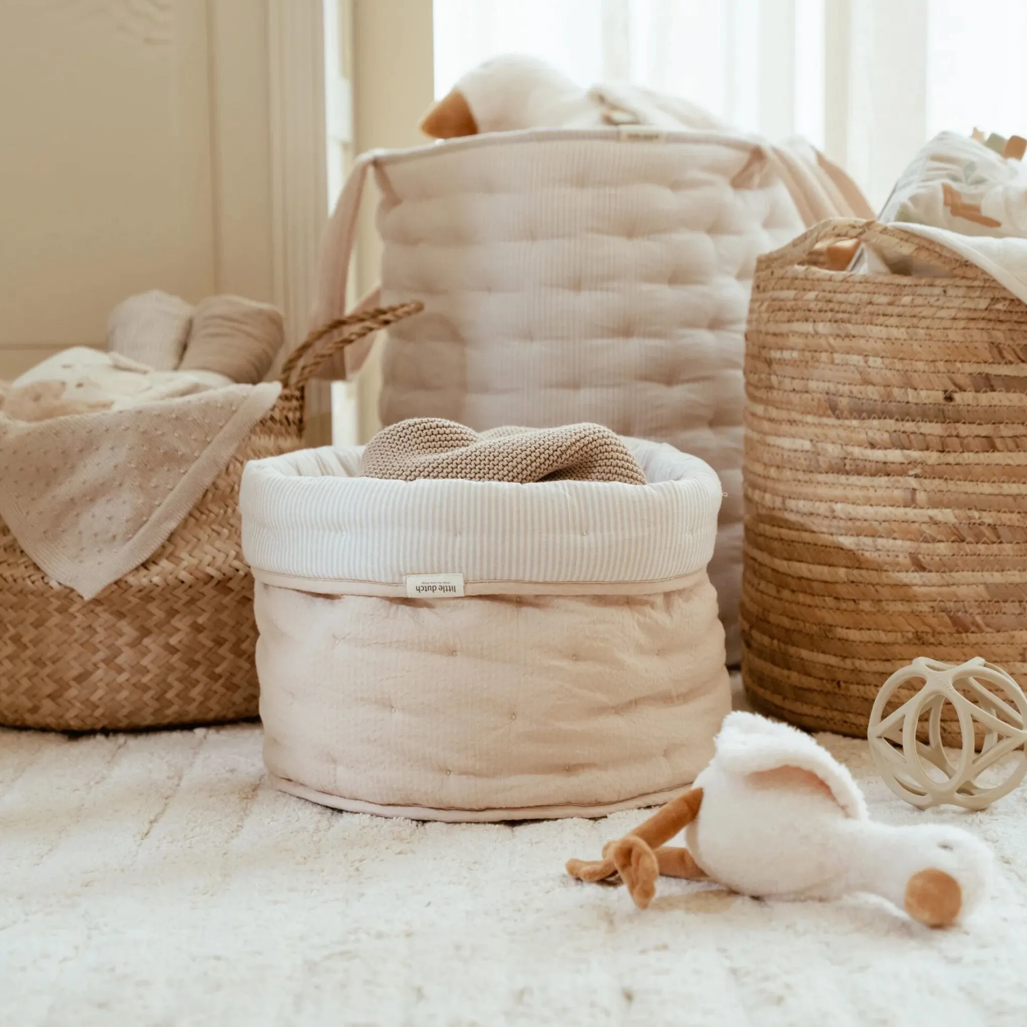 Little Dutch Commodity basket small - Beige - Essentials Clearance