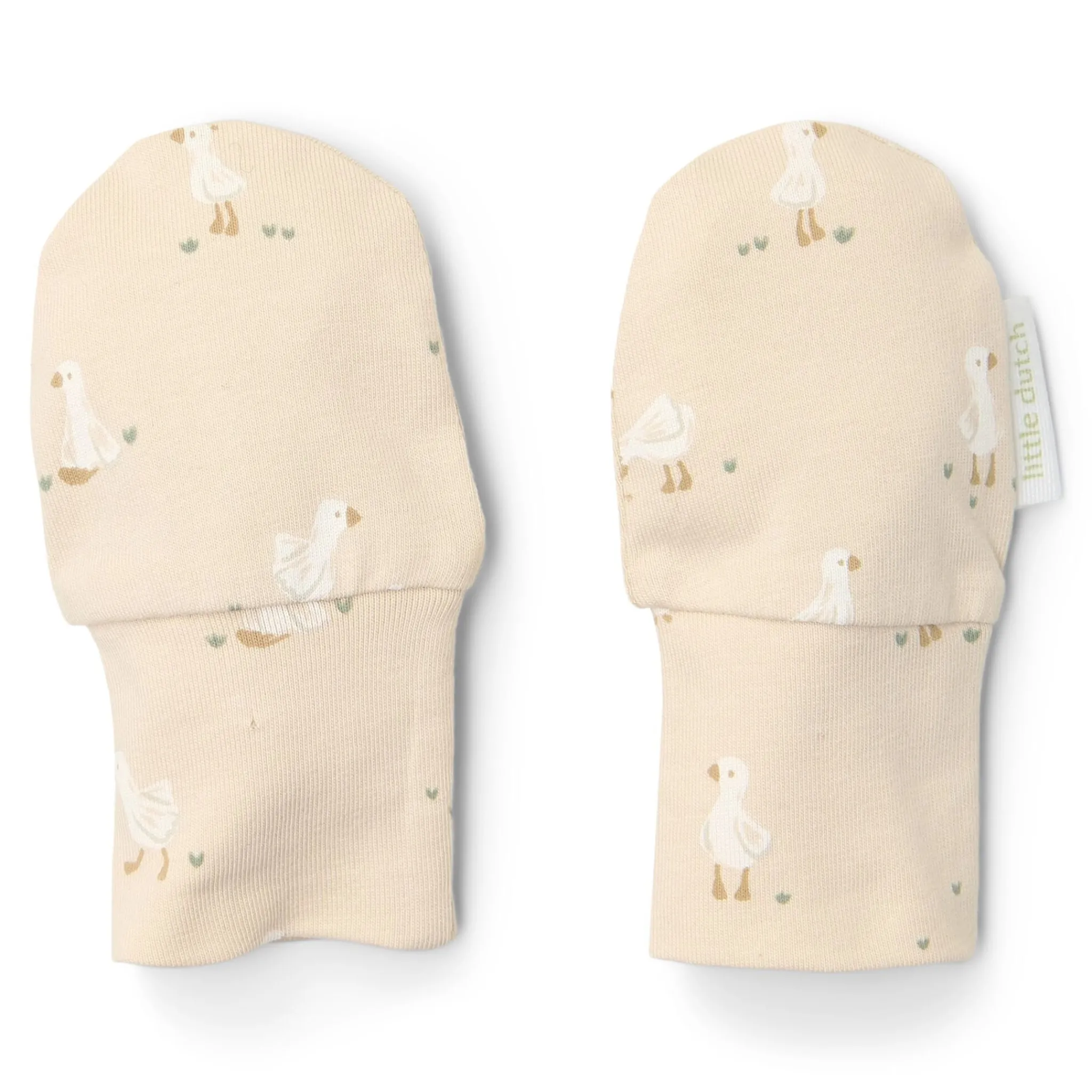 Little Dutch Crab mittens - Beige - Size one size - Newborn Naturals - Little Goose Outlet