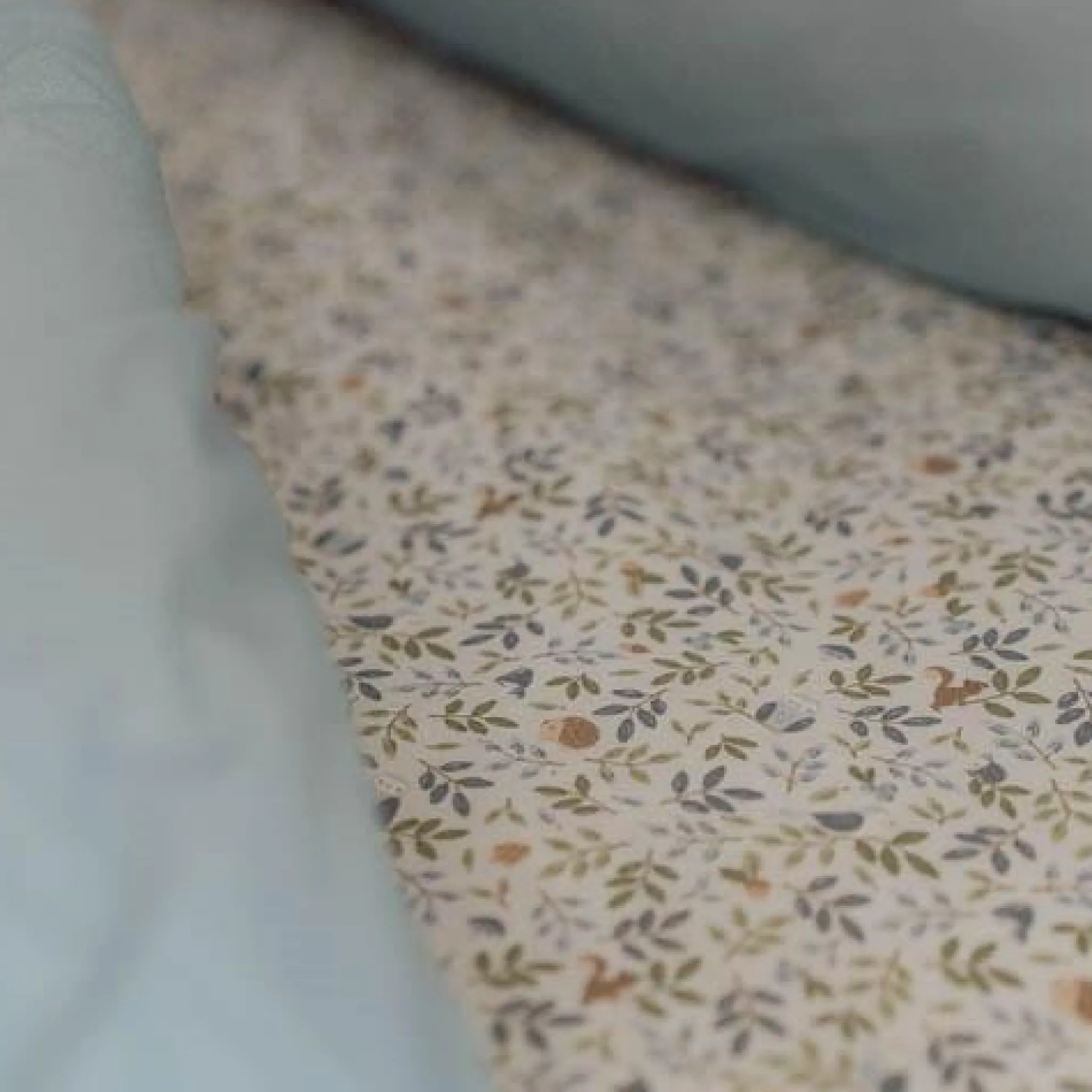 Little Dutch Cradle fitted sheet - Blue - Forest Friends - Forest Adventure Best