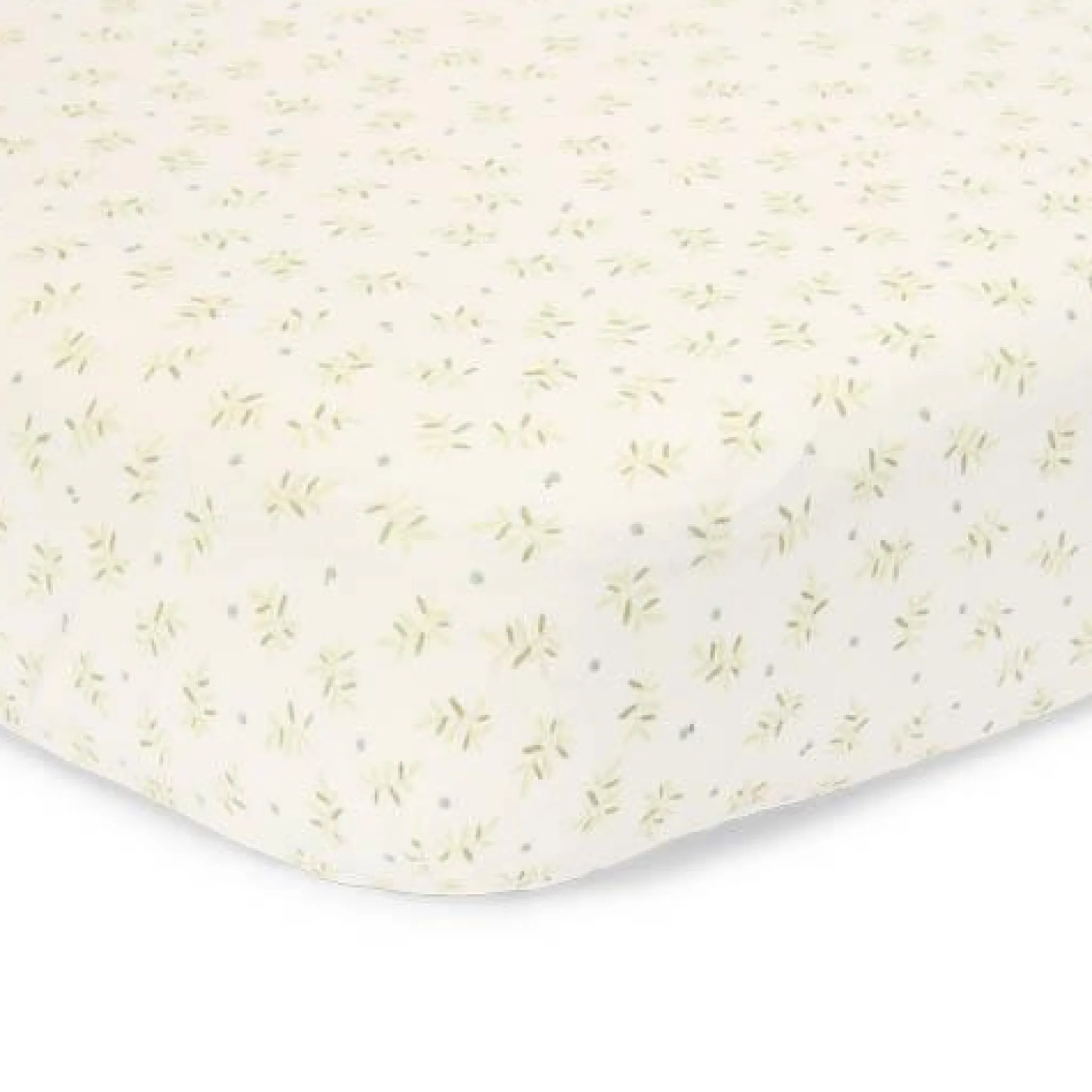 Little Dutch Cradle fitted sheet - Green - Essentials - Blueberry Leaves New