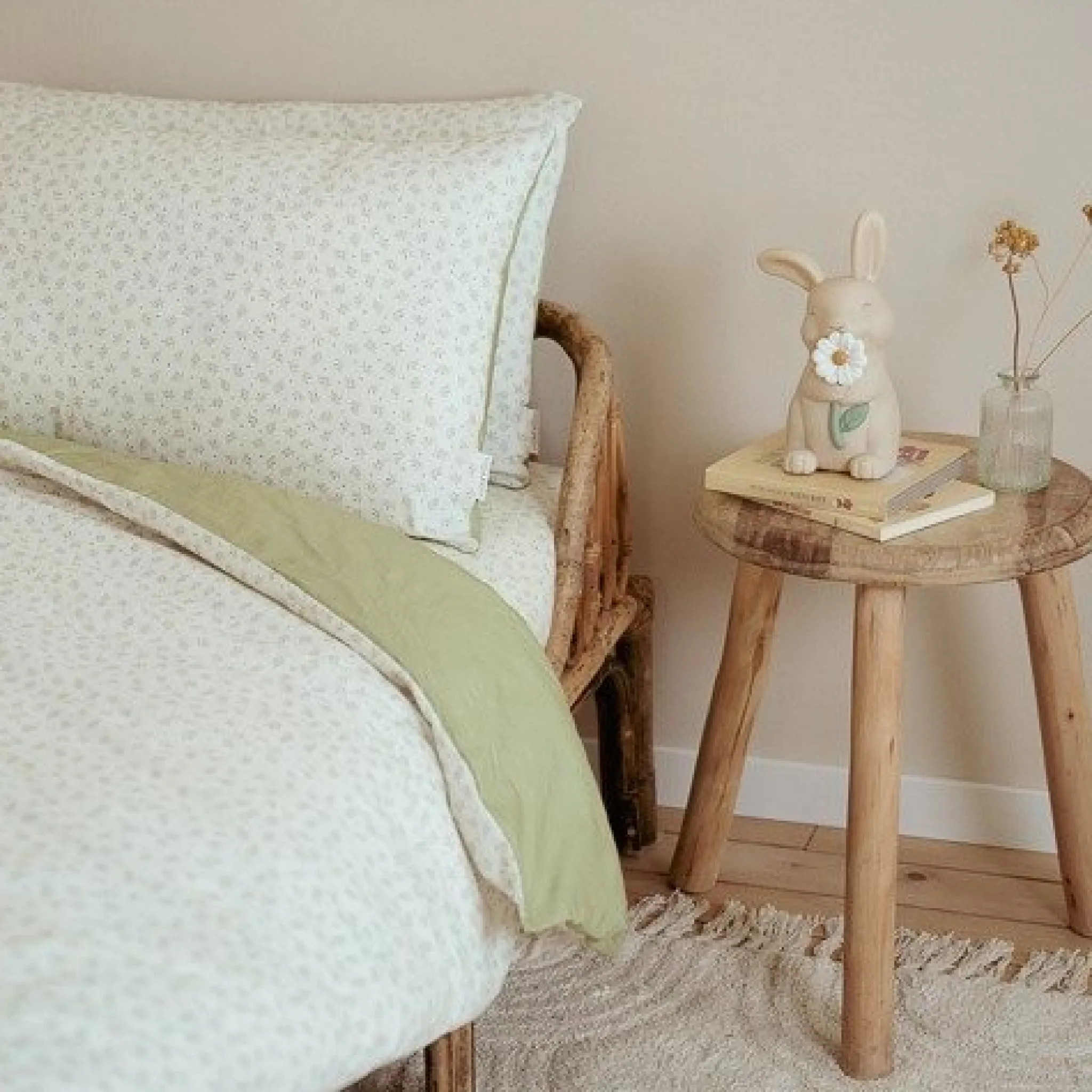 Little Dutch Crib duvet cover - Green - Essentials - Blueberry Leaves Hot