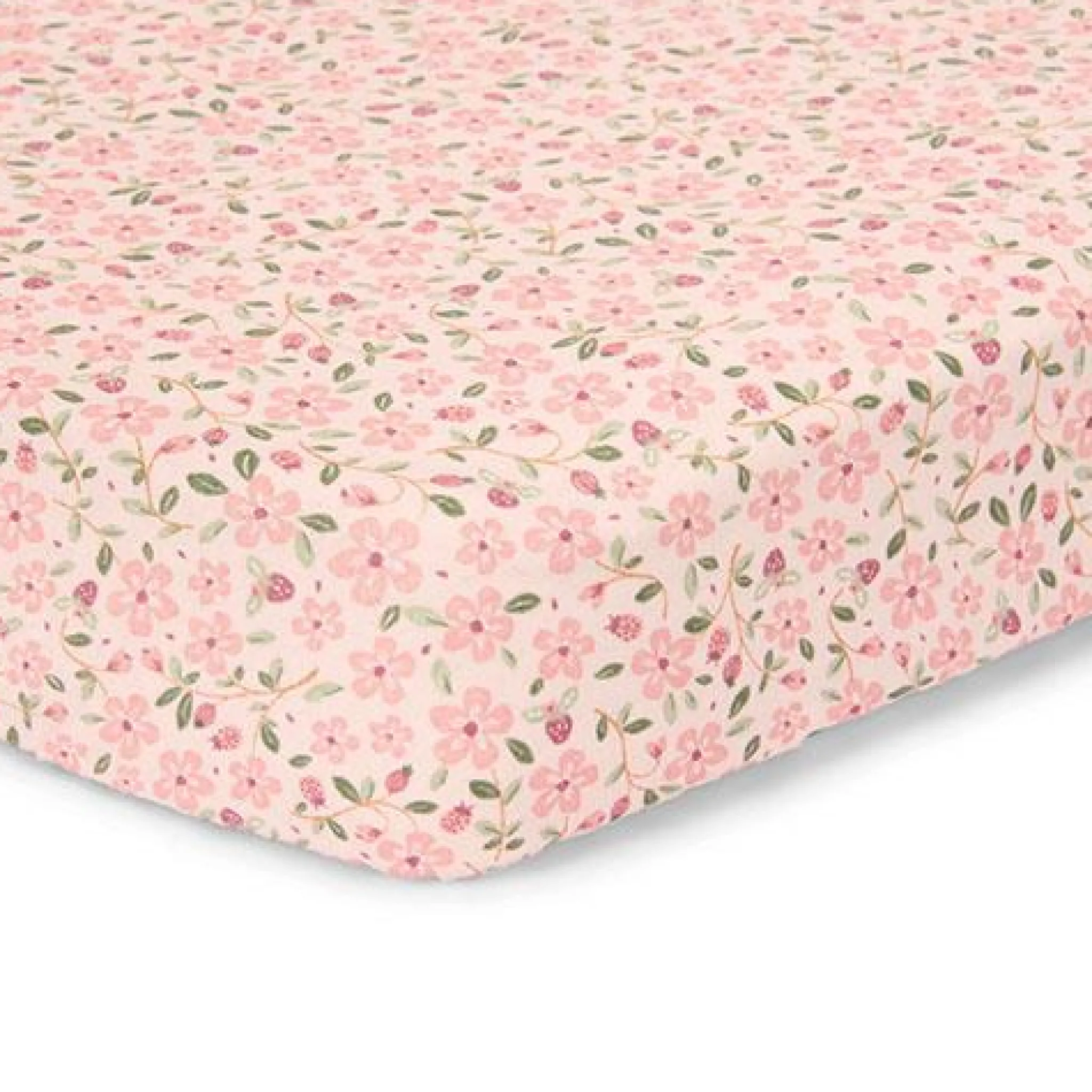 Little Dutch Crib fitted sheet - Pink - Fairy Garden - Fairy Floral Sale