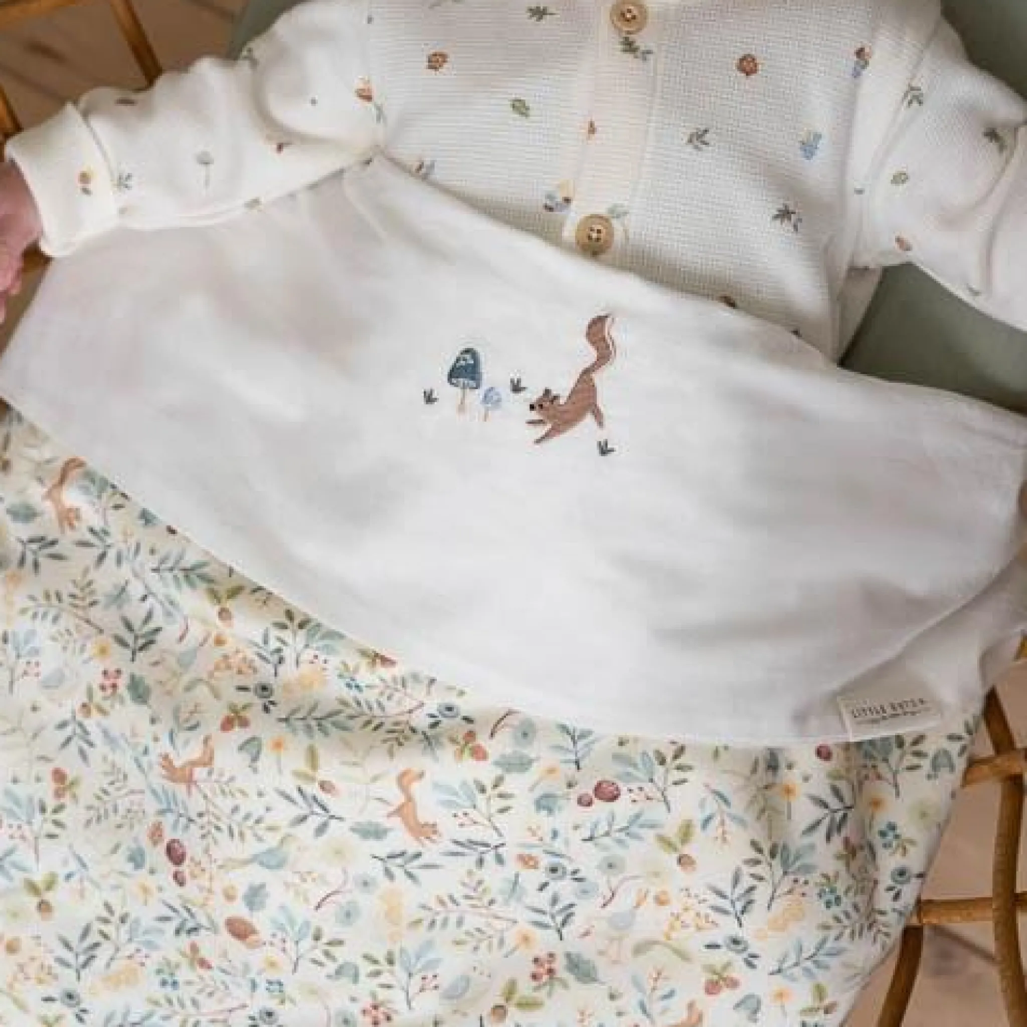 Little Dutch Crib sheet - White - Forest Friends