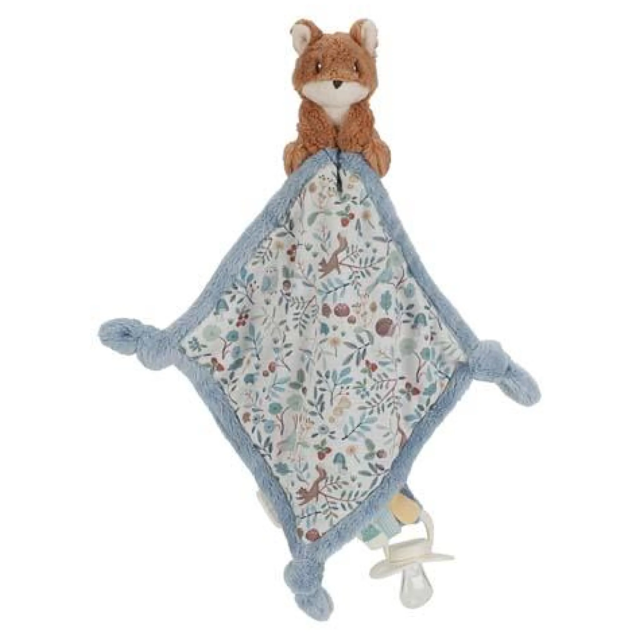 Little Dutch Cuddle cloth print Fox - Forest Friends - Blue - Forest Friends New
