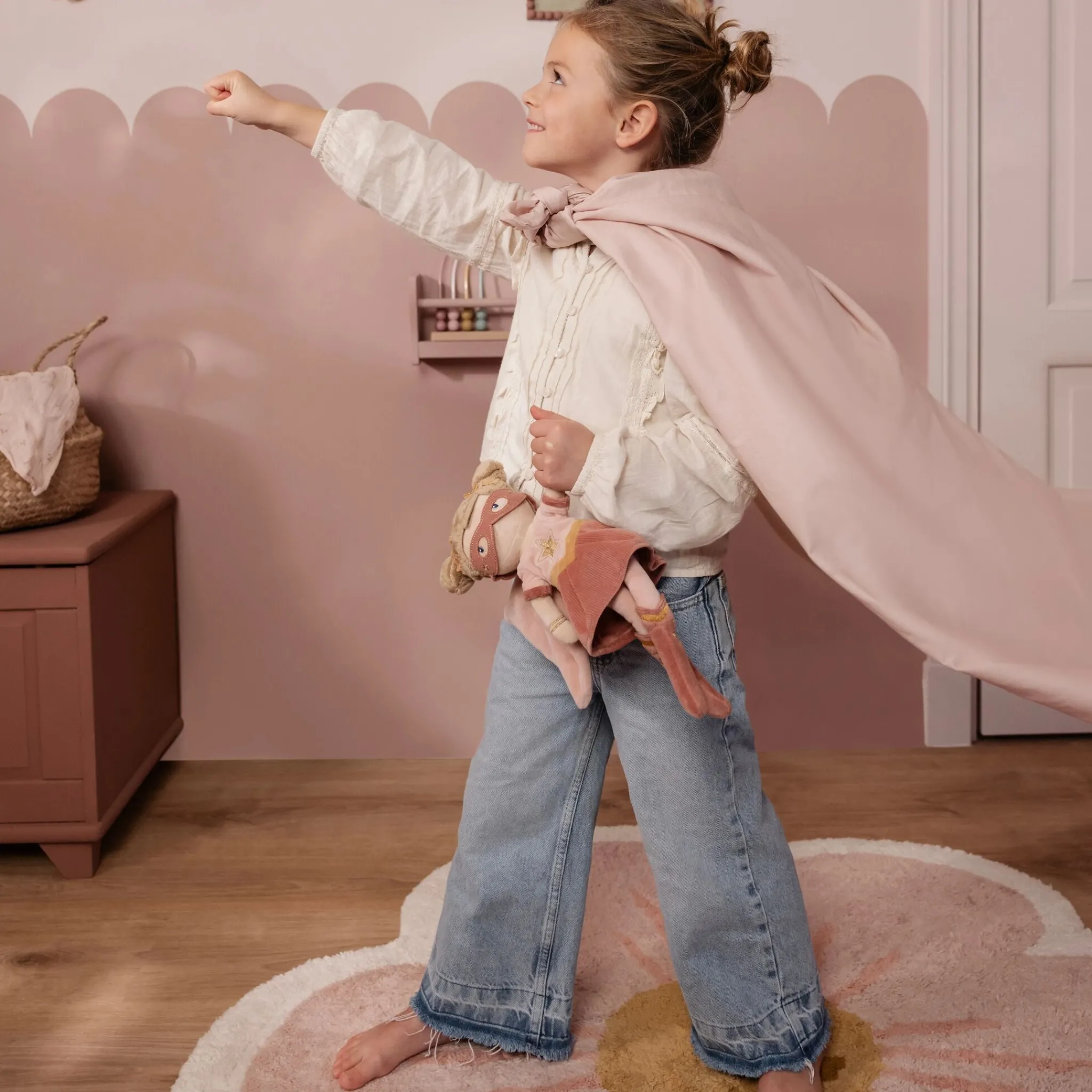 Little Dutch Cuddle Doll Superhero Rosa - 35 cm Hot