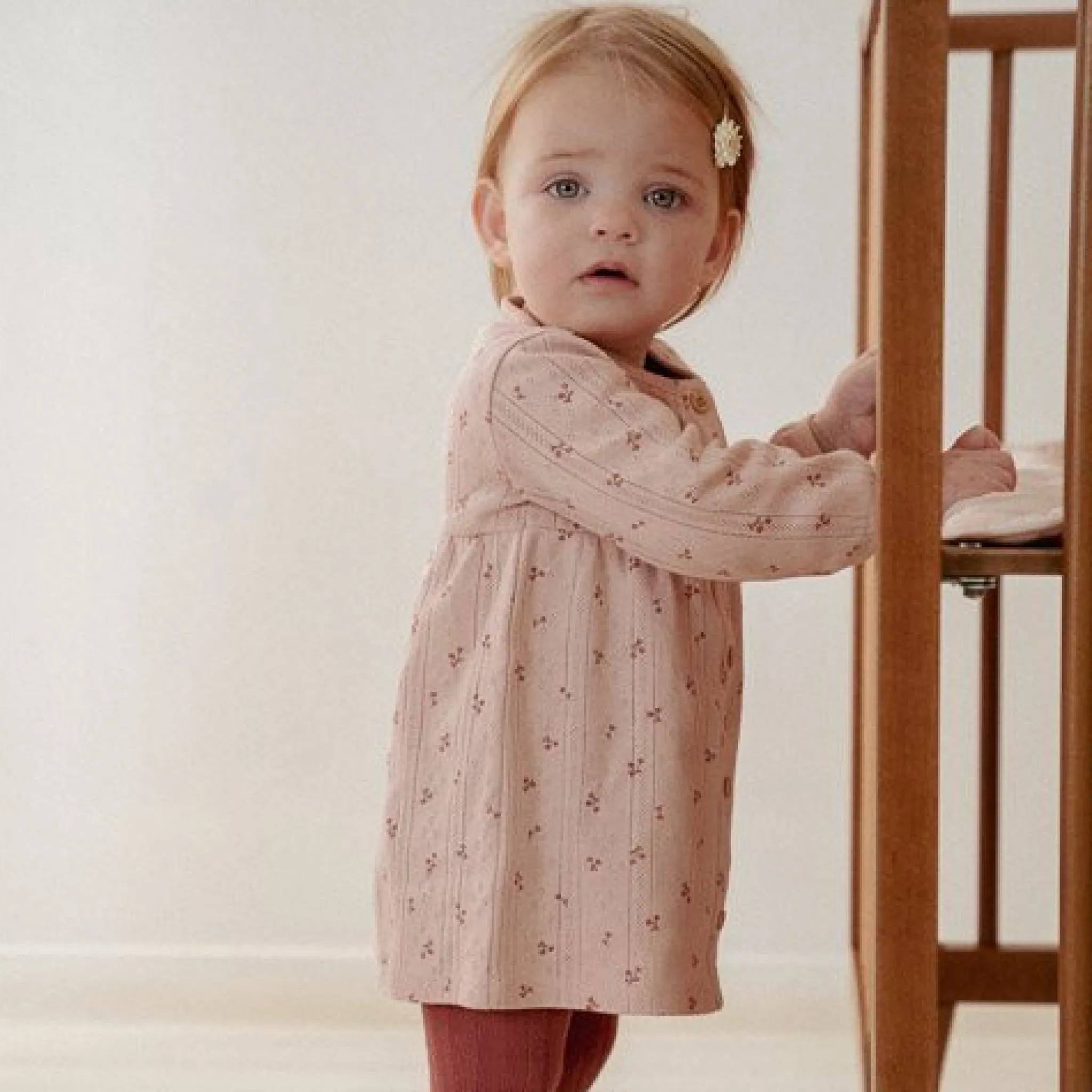 Little Dutch Dress long sleeve - Pink - Fairy Garden - Fairy Flowers Sale