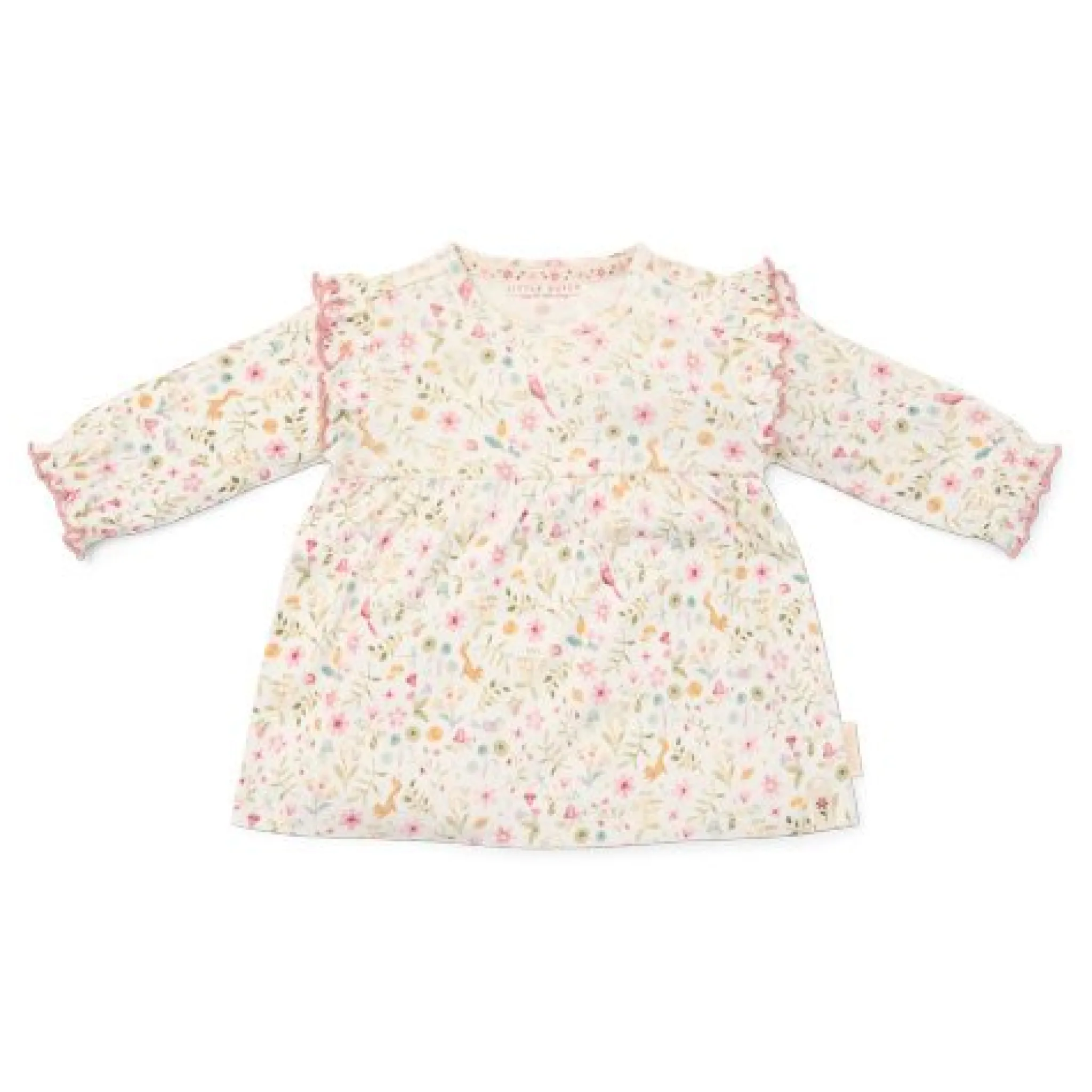 Little Dutch Dress long sleeve - White - Fairy Garden