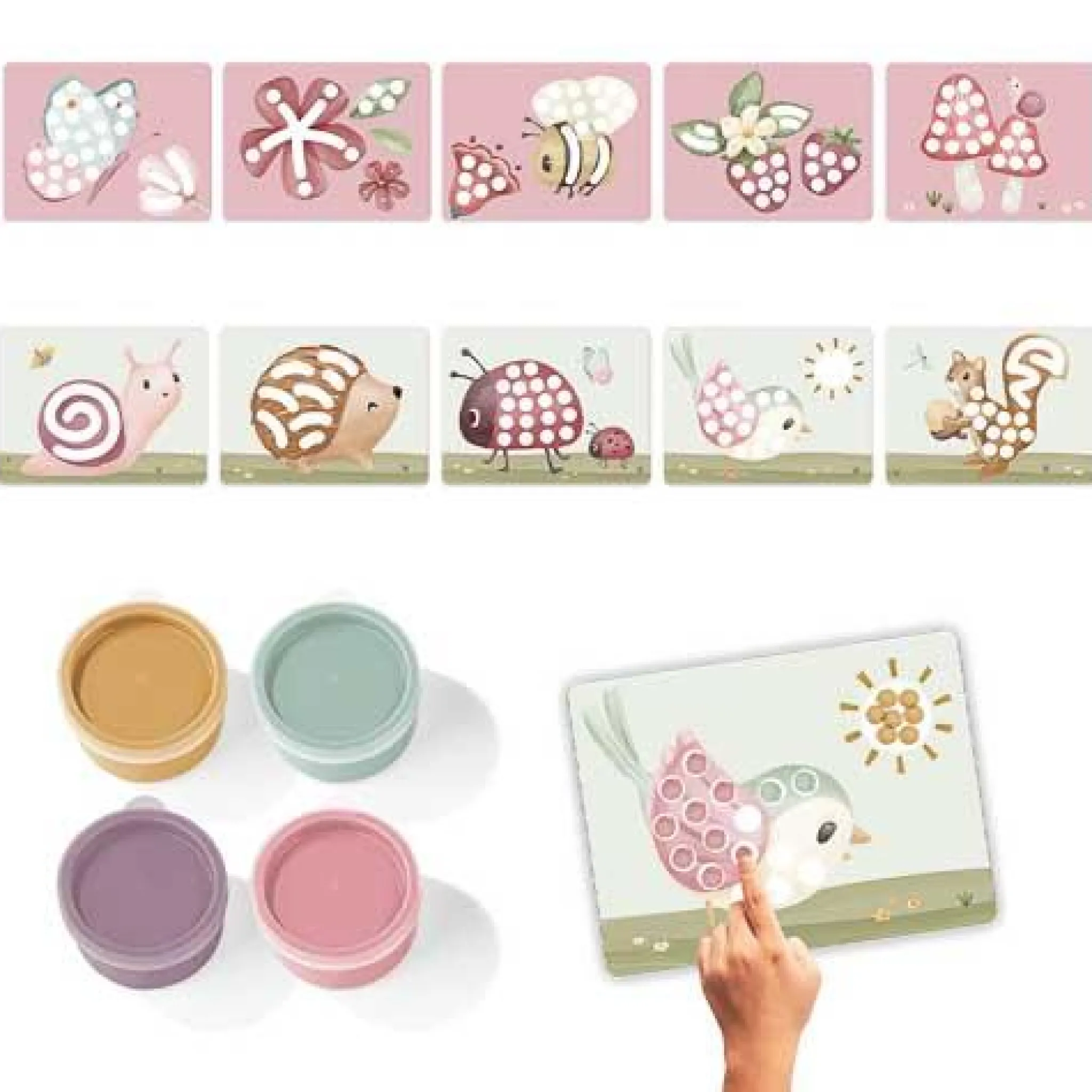 Little Dutch Finger paint set - Pink - Fairy Garden Discount