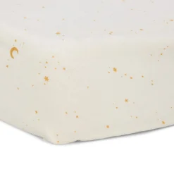 Little Dutch Fitted sheet - White - 70 x 140/150 cm - Moon & Stars New