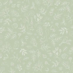 Little Dutch Fleece wallpaper - Forest Wonder Sage