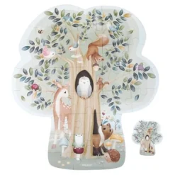 Little Dutch Floor puzzle - Blue - Forest Friends Outlet