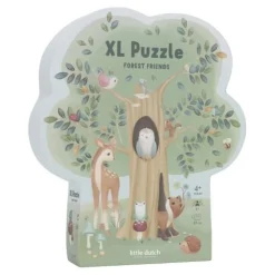 Little Dutch Floor puzzle - Blue - Forest Friends Outlet