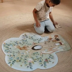 Little Dutch Floor puzzle - Blue - Forest Friends Outlet