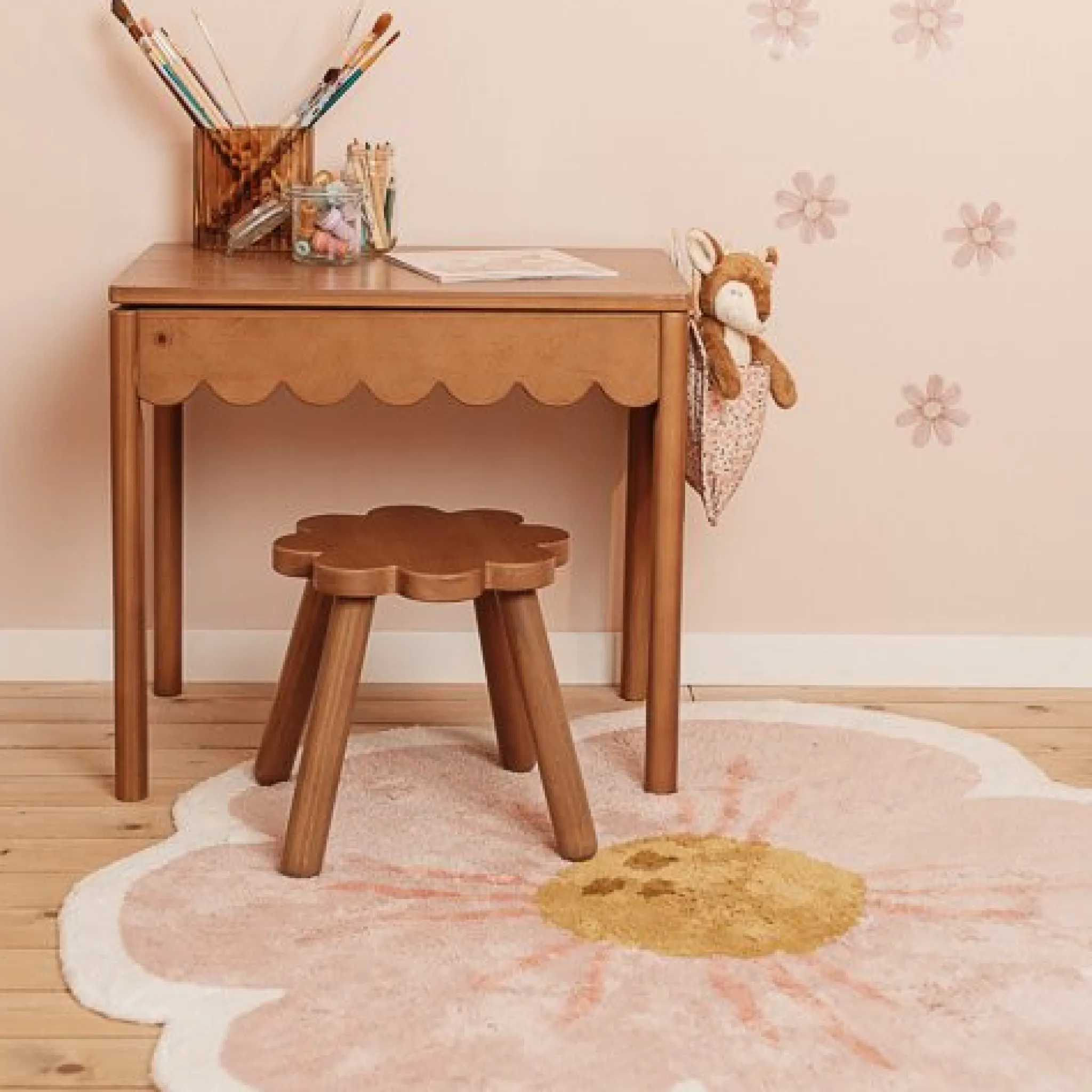 Little Dutch Flower rug - Pink - Fairy Garden Sale