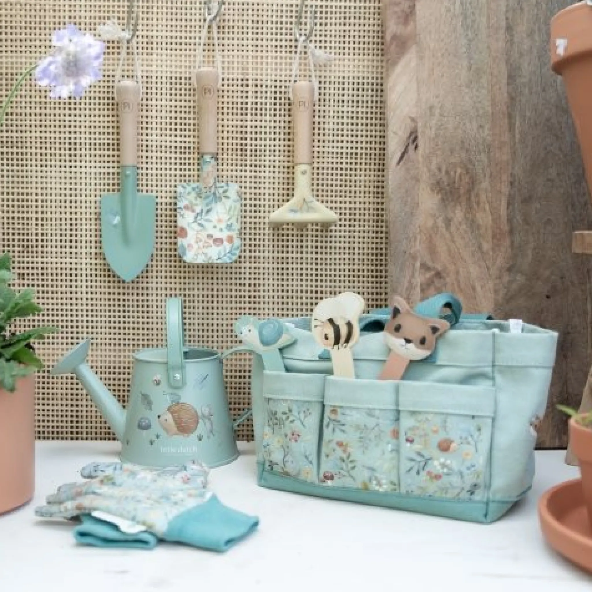 Little Dutch Garden gift set 10-piece - Blue - Forest Friends Best