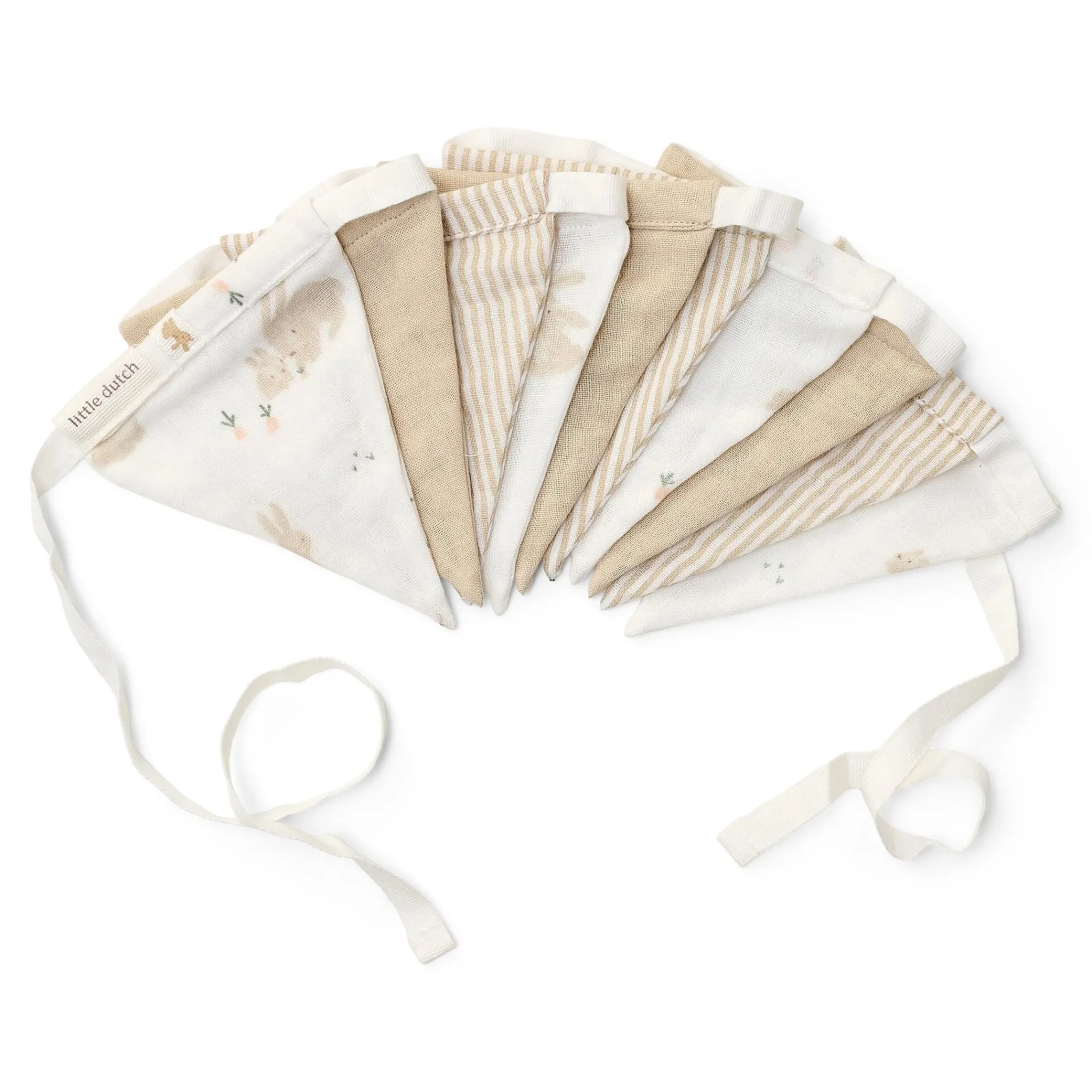 Little Dutch Garland with flags - White - Newborn Naturals - Baby Bunny Online
