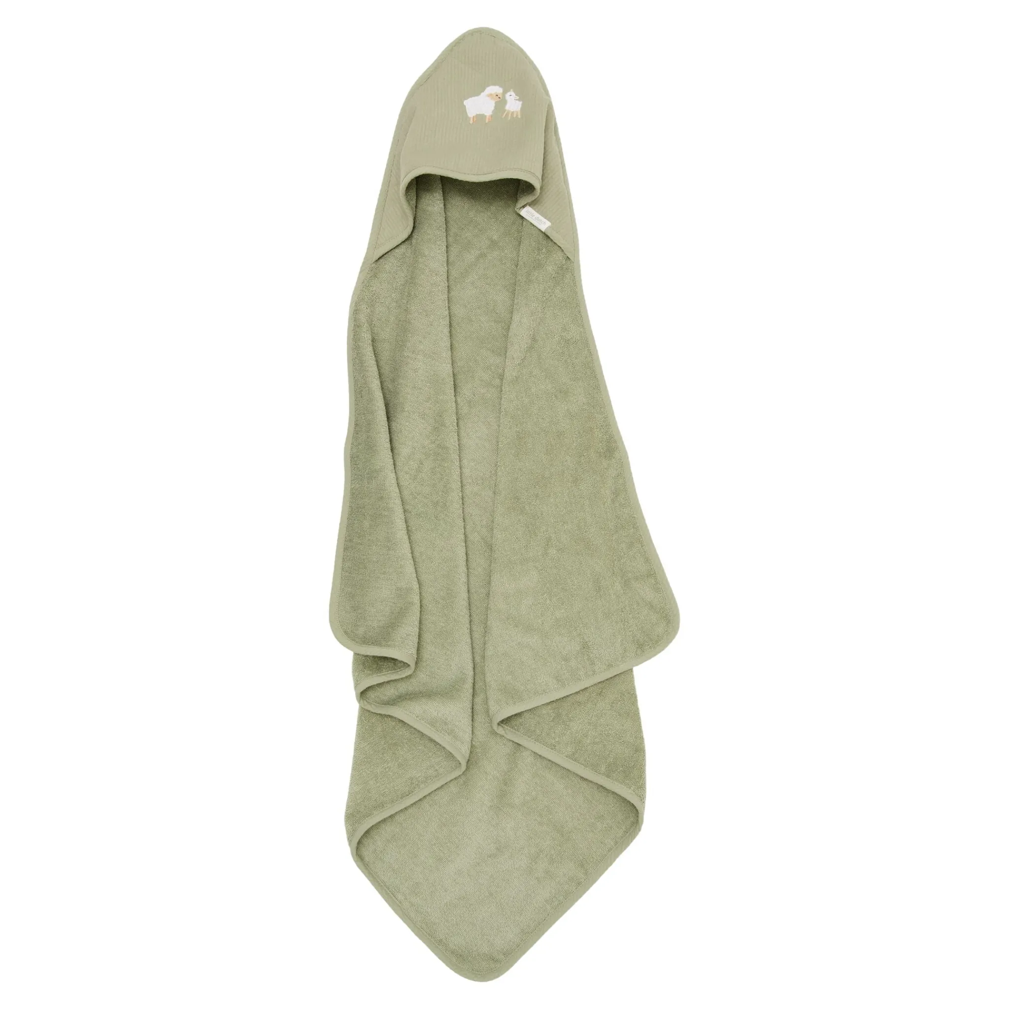 Little Dutch Hooded towel - Embroidered - Green - 75 x 75 Hot