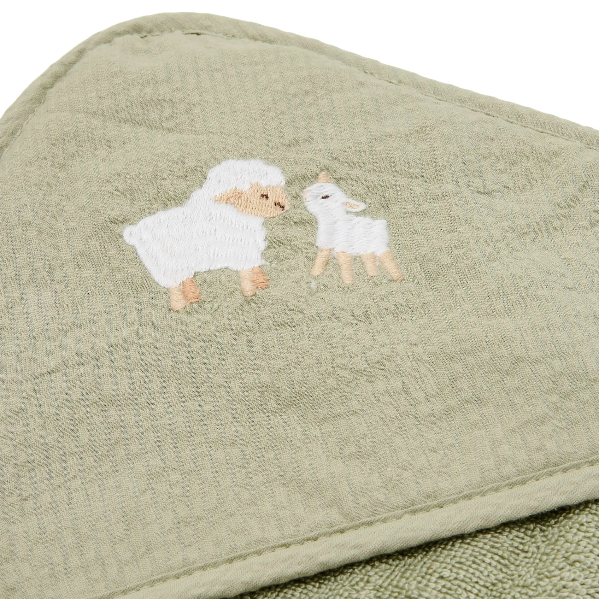 Little Dutch Hooded towel - Embroidered - Green - 100 x 100 Outlet