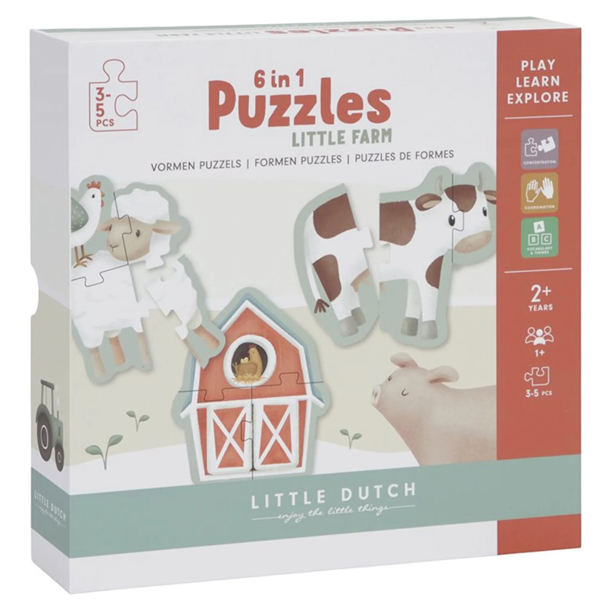 Little Dutch 6 in 1 puzzle Little Farm Discount