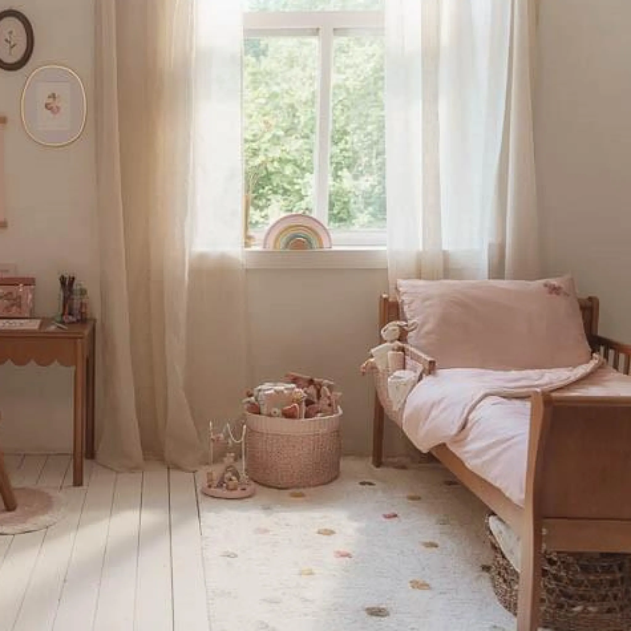 Little Dutch Junior duvet cover - Pink - Fairy Garden Online