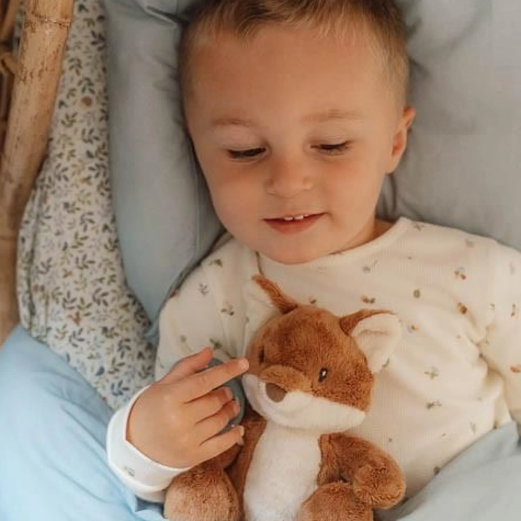 Little Dutch Junior Fitted Sheet - Blue - Size Junior - Forest Friends - Forest Adventure Online